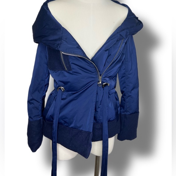 Anni’s Dream Jackets & Blazers - Down Filled Designer Coat by ‘Anni’s Dream’ in Blue Size Small One of a Kind